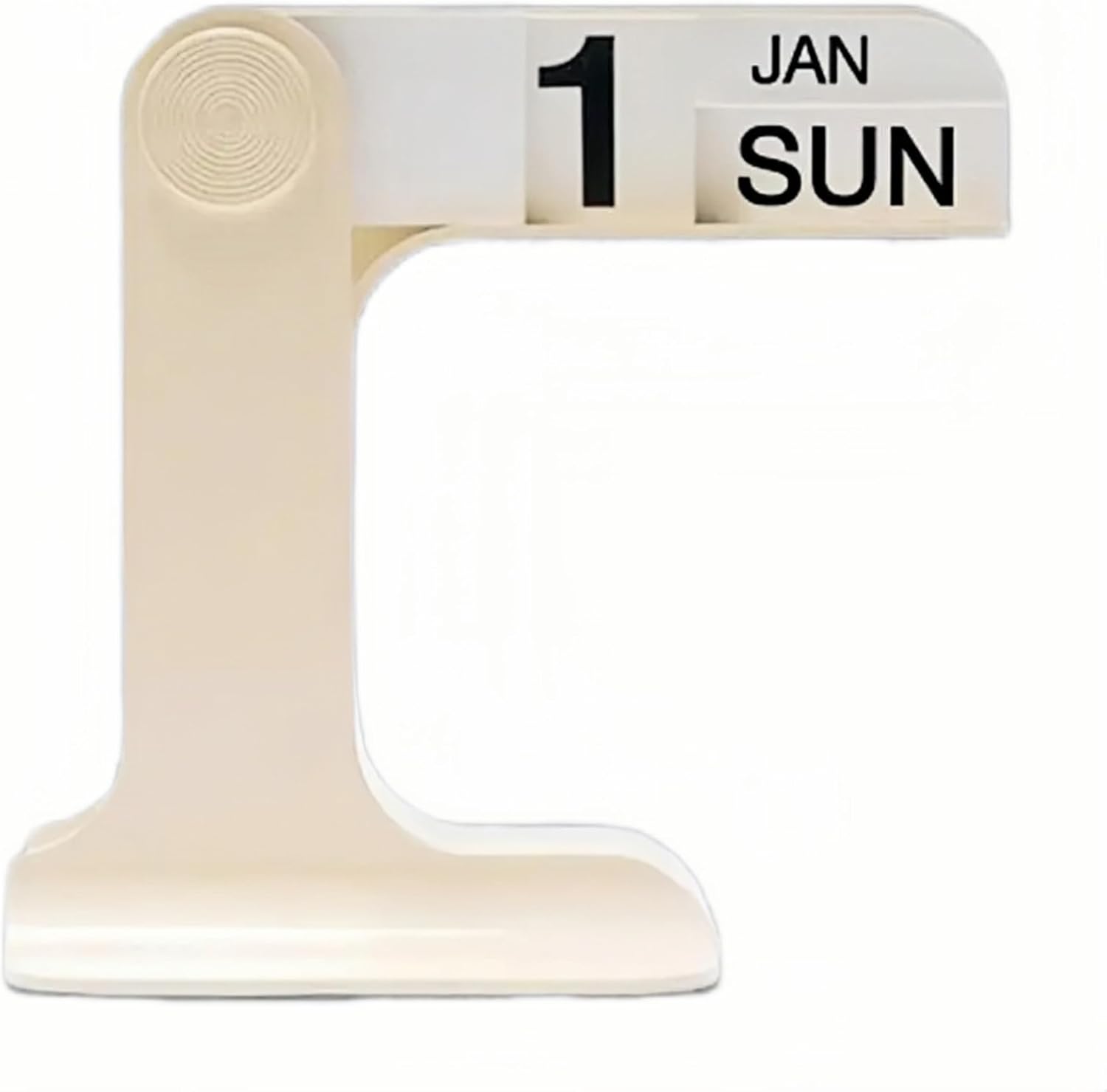 Beleda Flip Perpetual Calendar, Desk Calendar 2024-2025 For Daily Office Home Decor Desk Ornament Desk Accessories Home Office Decor Monthly Weekly Daily Desktop Perpetual Calendar (Beige)