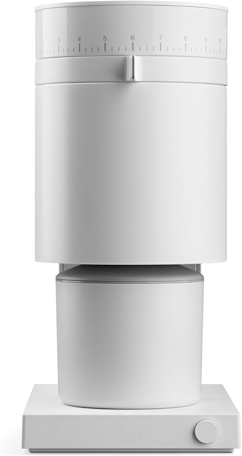 Fellow Opus Conical Burr Coffee Grinder - All Purpose Coffee Grinder Electric - Espresso Grinder with 41 Settings for Espresso, Drip, French Press, & Cold Brew, Matte White