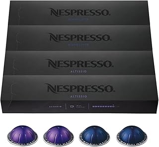 Nespresso Capsules Vertuo, Espresso Bold Variety Pack, Medium and Dark Roast Espresso Coffee, 40-Count Espresso Pods, Brews 1.35oz.