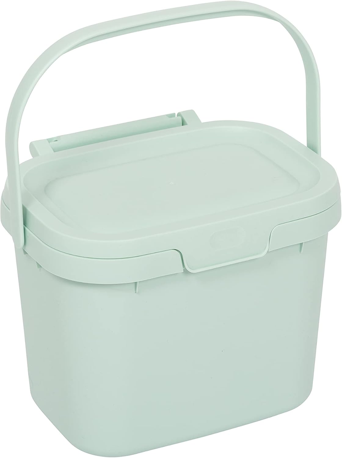 Addis Everyday Kitchen Food Waste Compost Caddy Bin, 4.5 Litre, Mist Soft Green, 518696