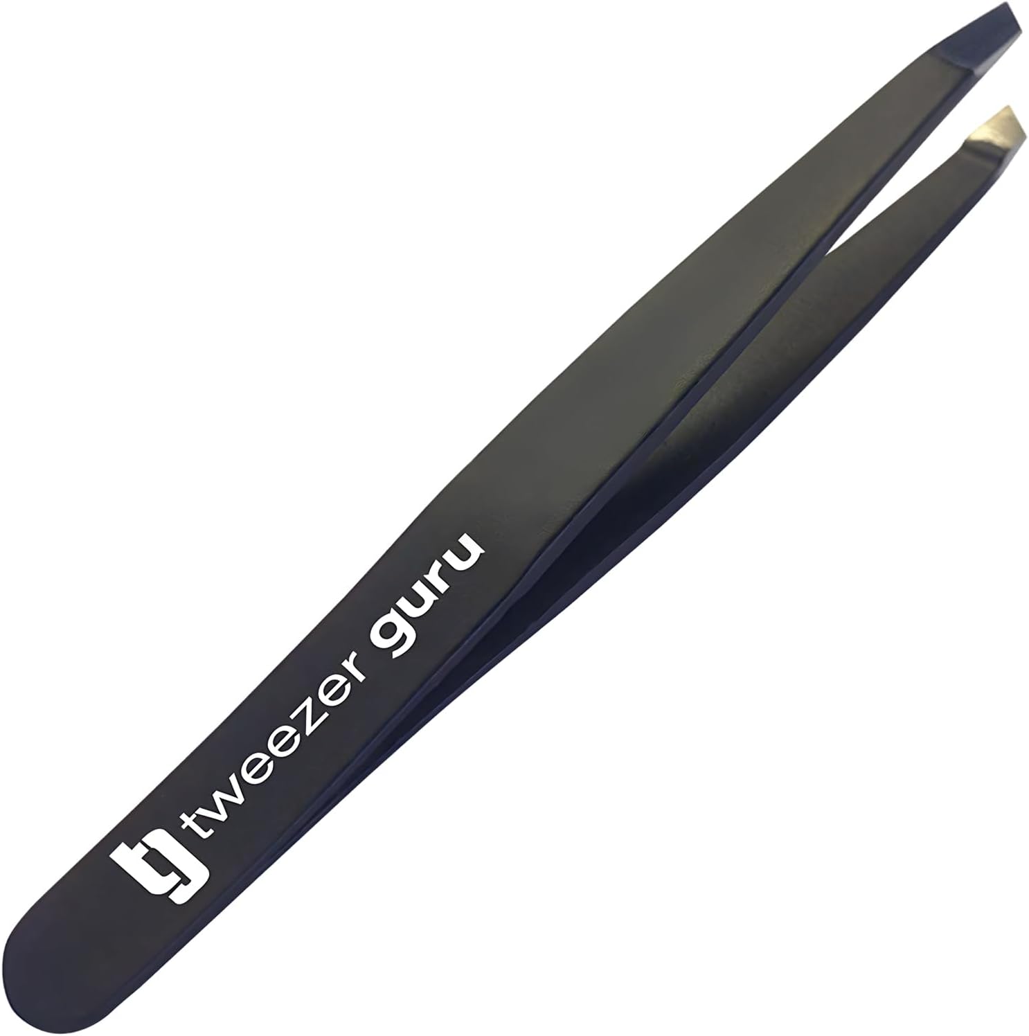 Tweezer Guru Eyebrow Tweezers – Professional, Stainless Steel, Slanted Ingrown Hair Tweezers - Precision Splinter, Blackhead, Tick and Facial Hair Remover for Women and Men - Stocking Fillers