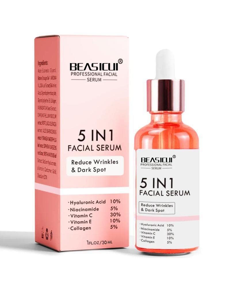 Vitamin C Serum for Face – Anti Aging Face Serum with Vitamin C, Hyaluronic Acid, Vitamin E – Radiance Serum for Dark Spots, Even Skin Tone, Eye Area, Fine Lines & Wrinkles, 1 Fl Oz