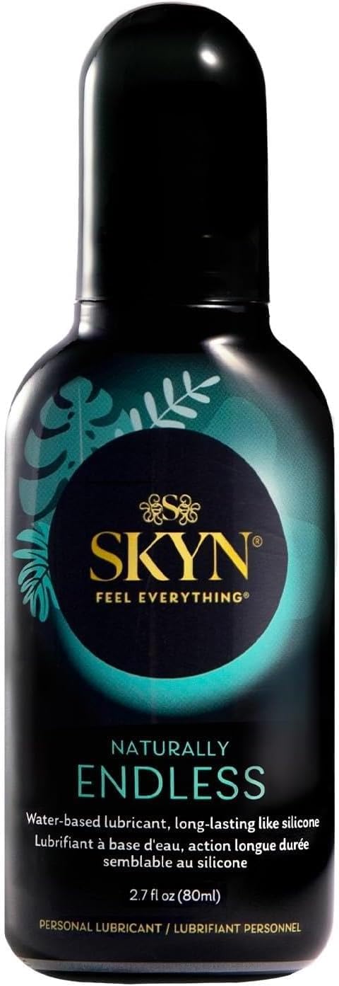 SKYN Naturally Endless (80 mL): Water-Based Lubricating Gel with Long-Lasting Silicone-Like Action/Compatible with Condoms / 99% Natural Composition