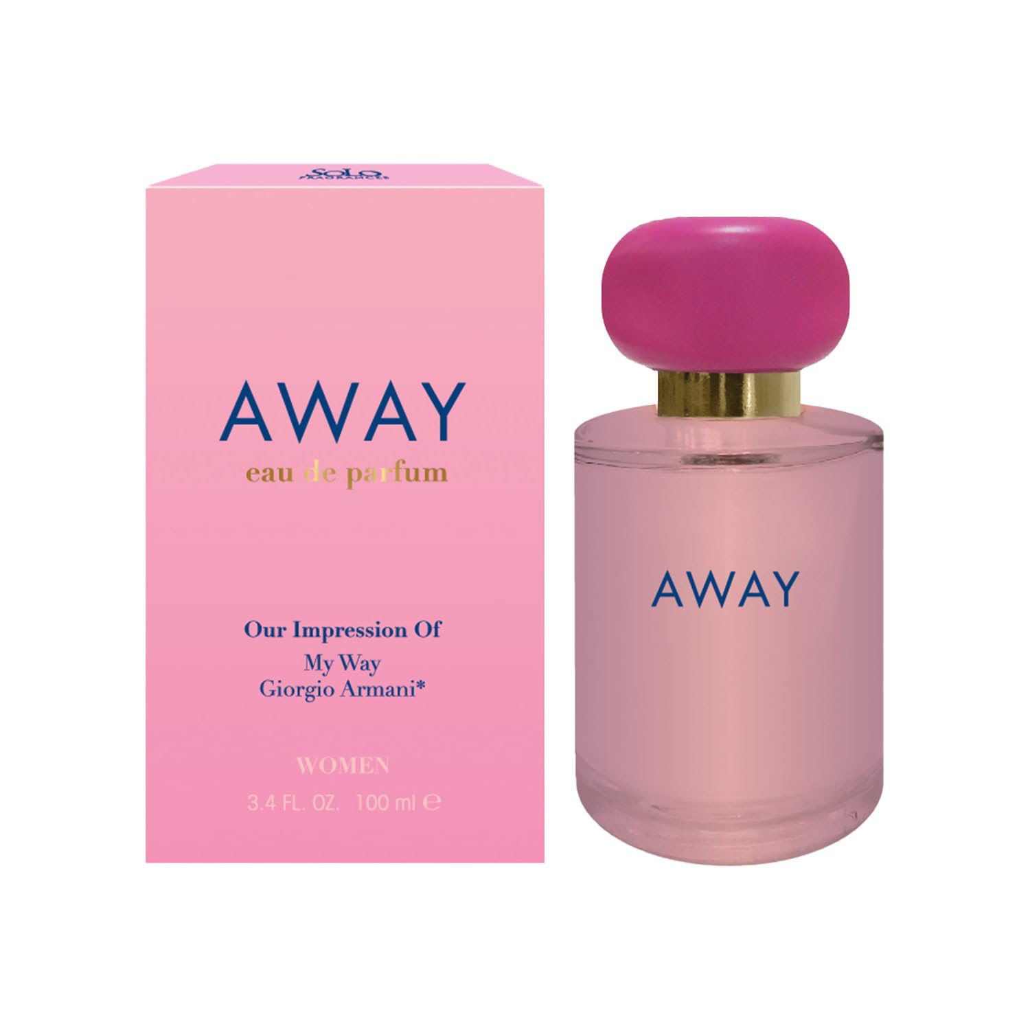 Away Impression Perfume for Woman, Eau De Parfum Fragrance Notes: Jasmine, Tuberose, Madagascar Vanilla, White Musk, Bergamot, Long-Lasting & Great way to make Statement 3.4 Ounces