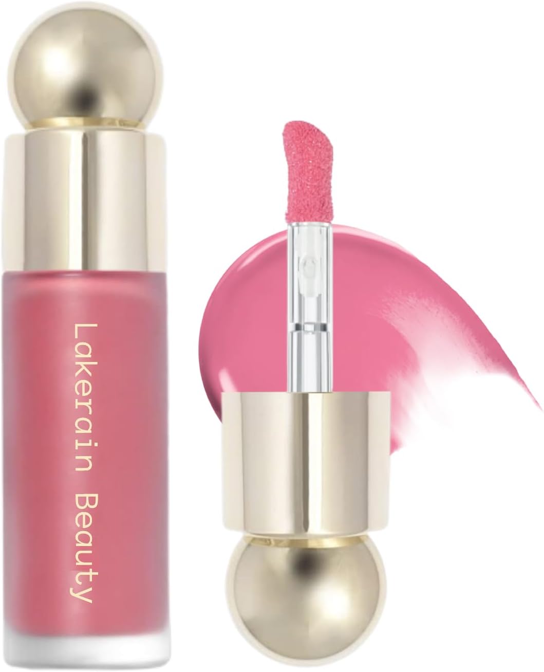 Liquid Blush Soft Cream Face Blush, Long-lasting Blendable Lightweight Moisturizing Beauty Makeup for Cheeks, Natural Looking Matte Finish Dewy Skin Tint (#02 Happy)