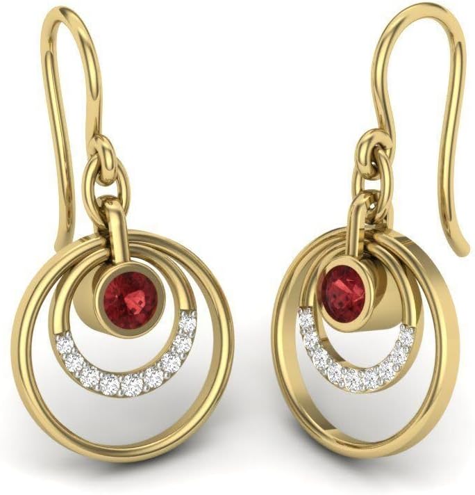 22K/18K Real Certified Fine Yellow Gold Stunning Dangle Earrings