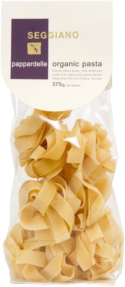 Seggiano Pappardelle Organic Pasta, 375 g, Pack of 1