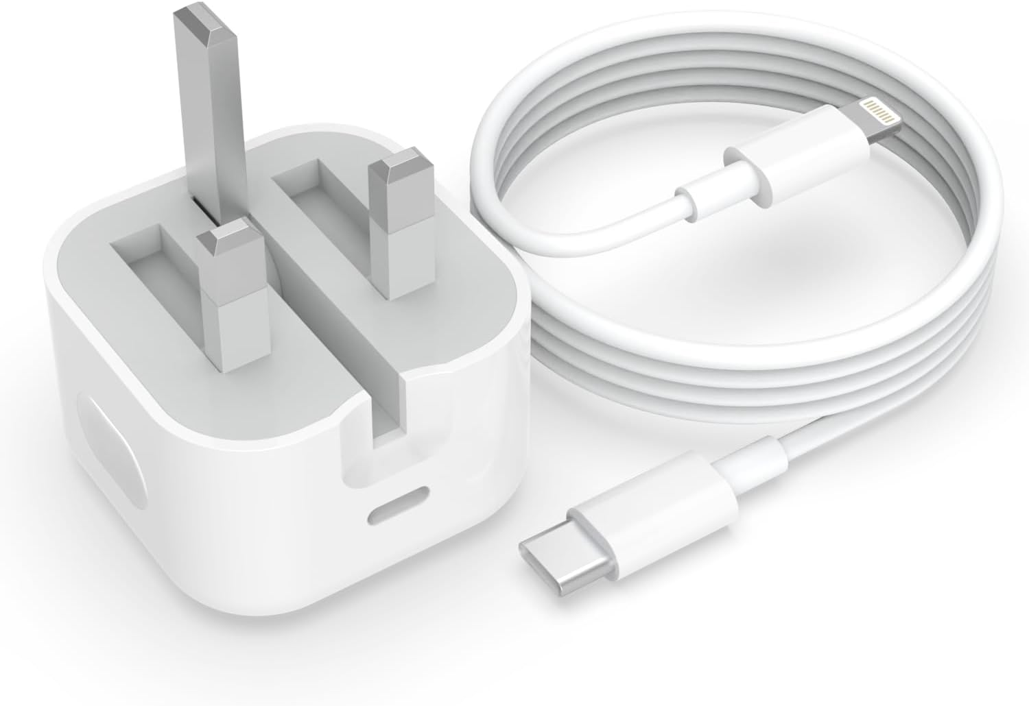 iPhone Fast Charger, MFi Certified 20W iPhone Charger Plug with 6FT USB C to Lightning Charging Cable, USBC Charger UK Adapter Compatible with iPhone 14/14 Pro/14 Pro Max/14 Plus/13/12/11/SE/XS/iPad