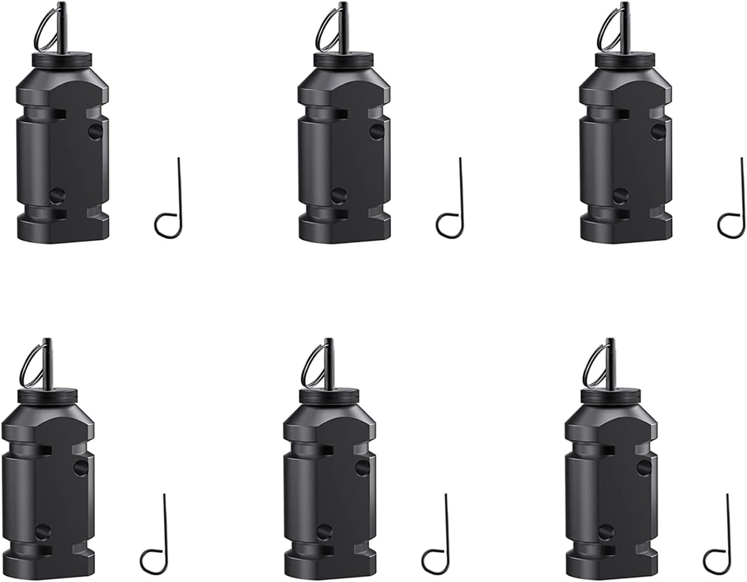 6X Perimeter Trip Alarm Device, 12 Gauge Camping Trip Wire, Bear Deterrent Devices, Black(6PCS)