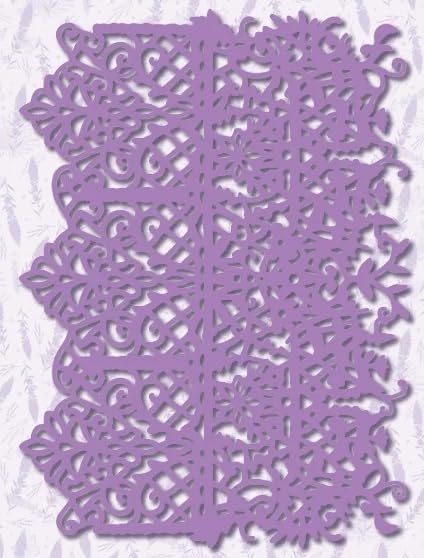Provencal. Elegant Lace Stencil, White