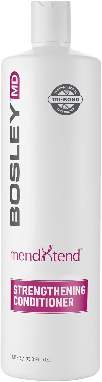 BosleyMD MendXtend Strengthening Conditioner to Promote Growth & Prevent Breakage with Saw Palmetto, Hyaluronic Acid and Pomegranate Extract 33.8oz