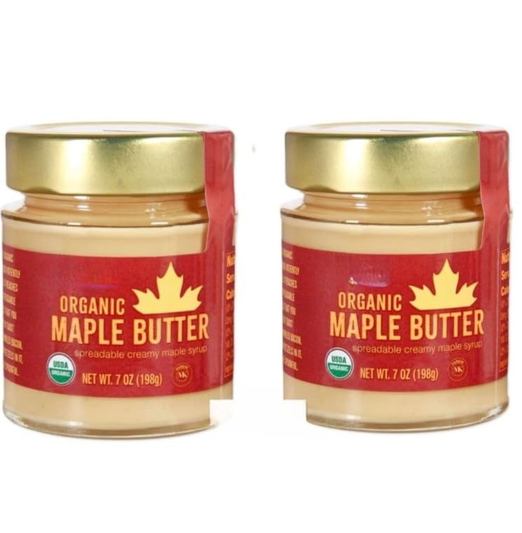 Organic Maple Butter Fall Treat 7oz each, Pack of 2 (2 Jars, Maple Butter)