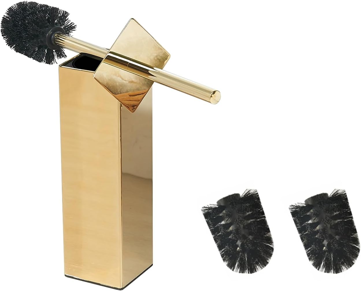 BGL Stainless Steel Material Stand Toilet Brush Holder For Bathroom And Hotel (gold)