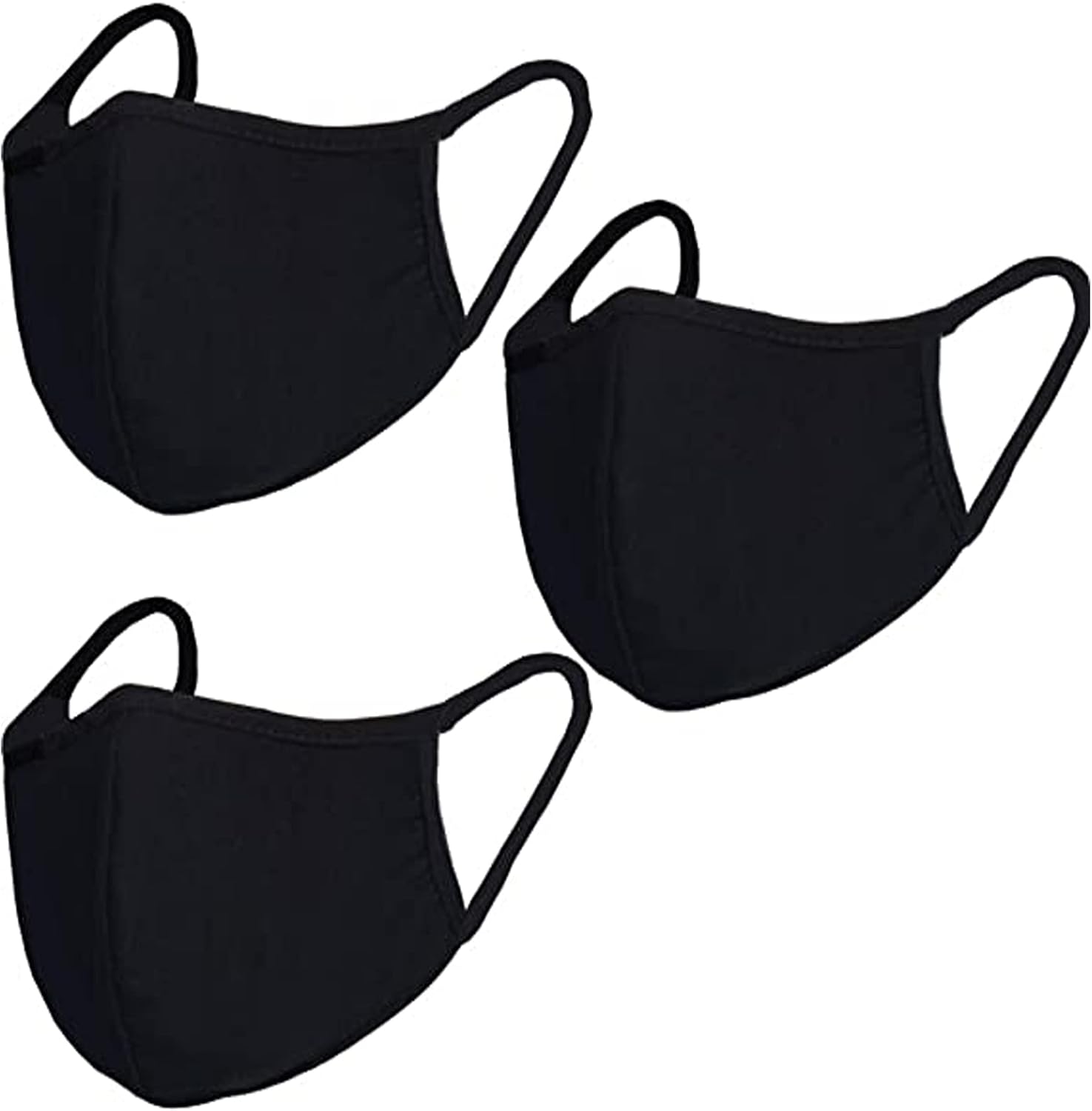Black Dust Face Mask - All Cotton - Reusable Cloth Comfy Fabric Mask