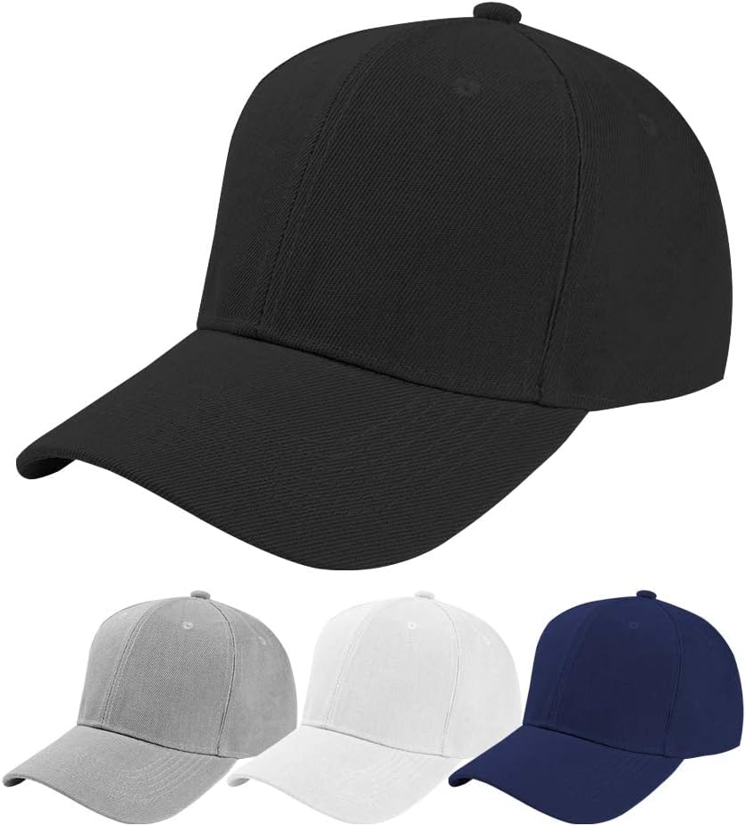 AOMIG Baseball Cap for Men, Classic Plain Baseball Hats Polo Style Hat, Adjustable Sports Casual Cap Breathable Summer Sun Visor Hat for Outdoor