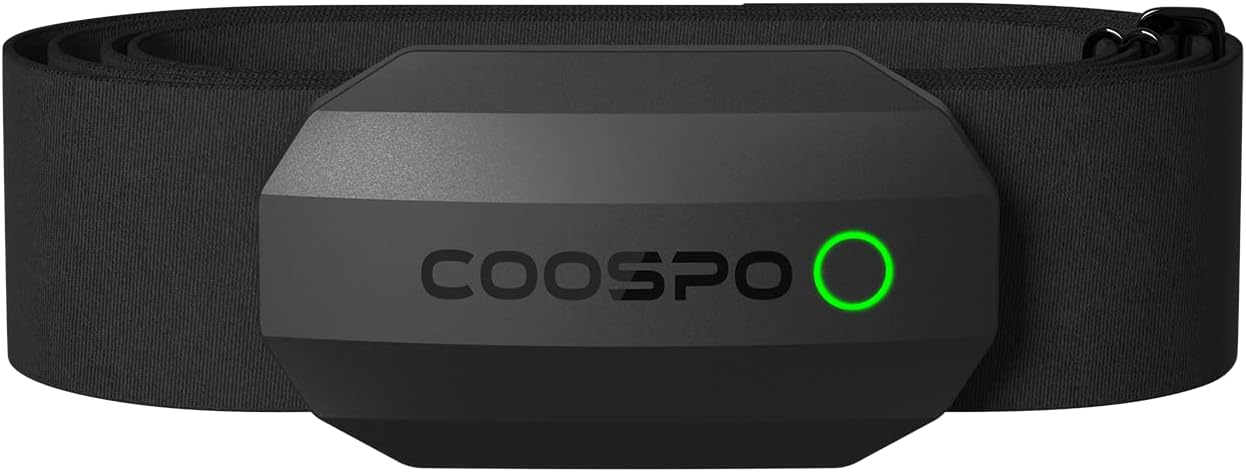 COOSPO Heart Rate Monitor Chest Strap,Bluetooth ANT+ Chest HRM for Running Cycling Gym Fitness, Heart Rate Monitors IP67 Waterproof Compatible with Strava Zwift Wahoo Garmin Polar Peloton App
