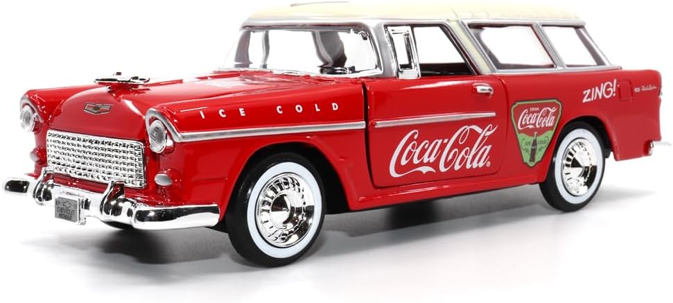 Motor city classics | Coca-Cola 1955 Chevy Nomad 1:24 Scale Model Diecast Collectible 424057