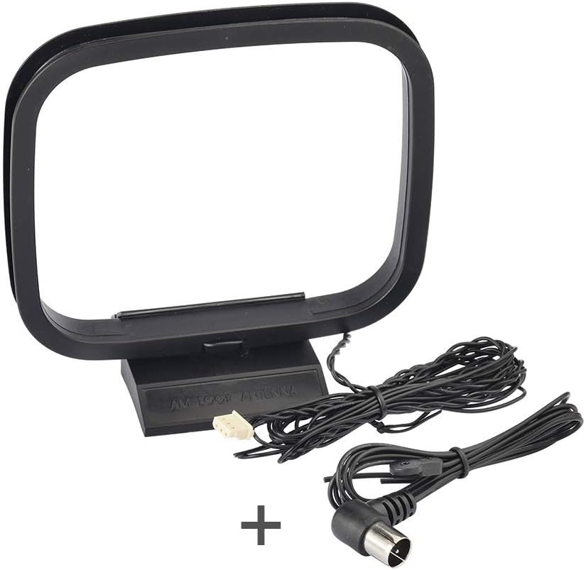 Bingfu AM Antenna 75 Ohm FM Antenna 3-Pin AM Radio Loop Antenna for HiFi Series Sharp Sound Stereo System Indoor Digital HD Radio Bluetooth Stereo AV Receiver Audio Vedio Home Theater Receiver