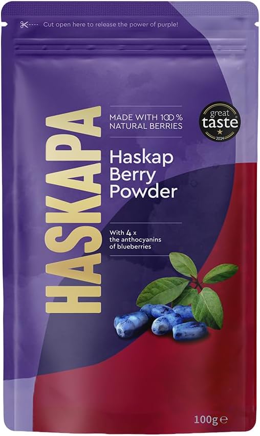 Haskapa | Superfood Berry Powder | Made with 100% Natural Vegan Whole Haskap Berries | High in Vitamin C + Antioxidants | Gluten Free | Superfood Made from Freeze Dried Berries | (30 Day Supply)