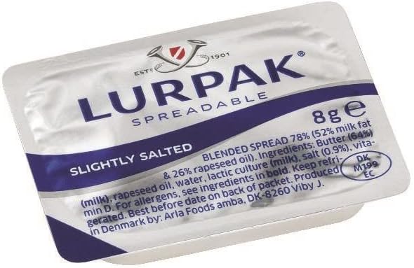 Lurpak SPREADABLE Butter Portions 100 x 8 grams Portions from GREAT BRITISH TRADING LIMITED