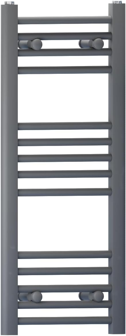 Myhomeware Anthracite Grey Heated Bathroom Towel Rail Radiator For Central Heating Elegant Designer In UK (400mm x 800mm (h))