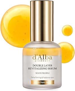 d'alba Piedmont Italian White Truffle Double Layer Revitalizing Serum, 100hr Hydration, Hyaluronic Acid and Centella Asiatica, Skin Firming and Tightening, Long-lasting Korean Skin Care (1.01 fl.oz)