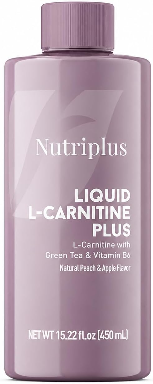 FARMASi Nutriplus Liquid L-Carnitine Plus Peach & Apple Flavor, 15.22 fl oz