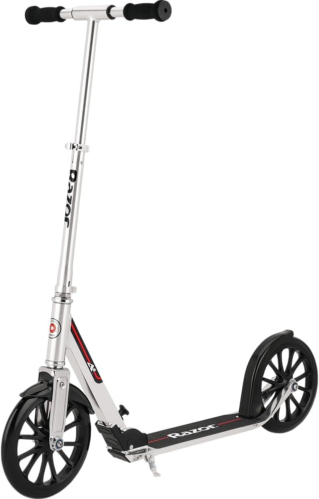 Razor A6 Kick Scooter for Kids Ages 8+ - Extra-Tall Handlebars & Longer Deck, 10" Urethane Wheels, Anti-Rattle Technology, for Riders Up to 220 lbs
