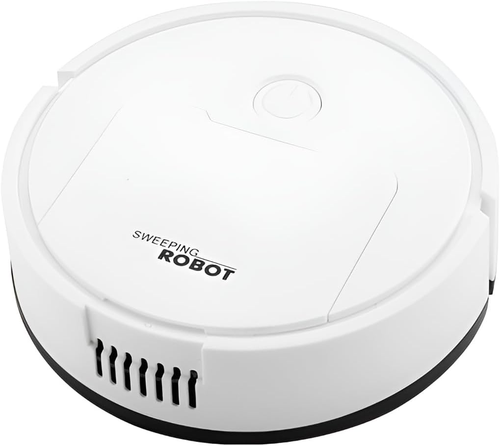 Mokcoliy]【3-in-1 Robot Vacuum and Mop with Anti-Drop Sensors, Quiet【Mini Cleaning Robot】 58mm Height, 400mah Long Runtime, for Carpet/Tiles, for Elderly/Busy Parents (UK Plug)