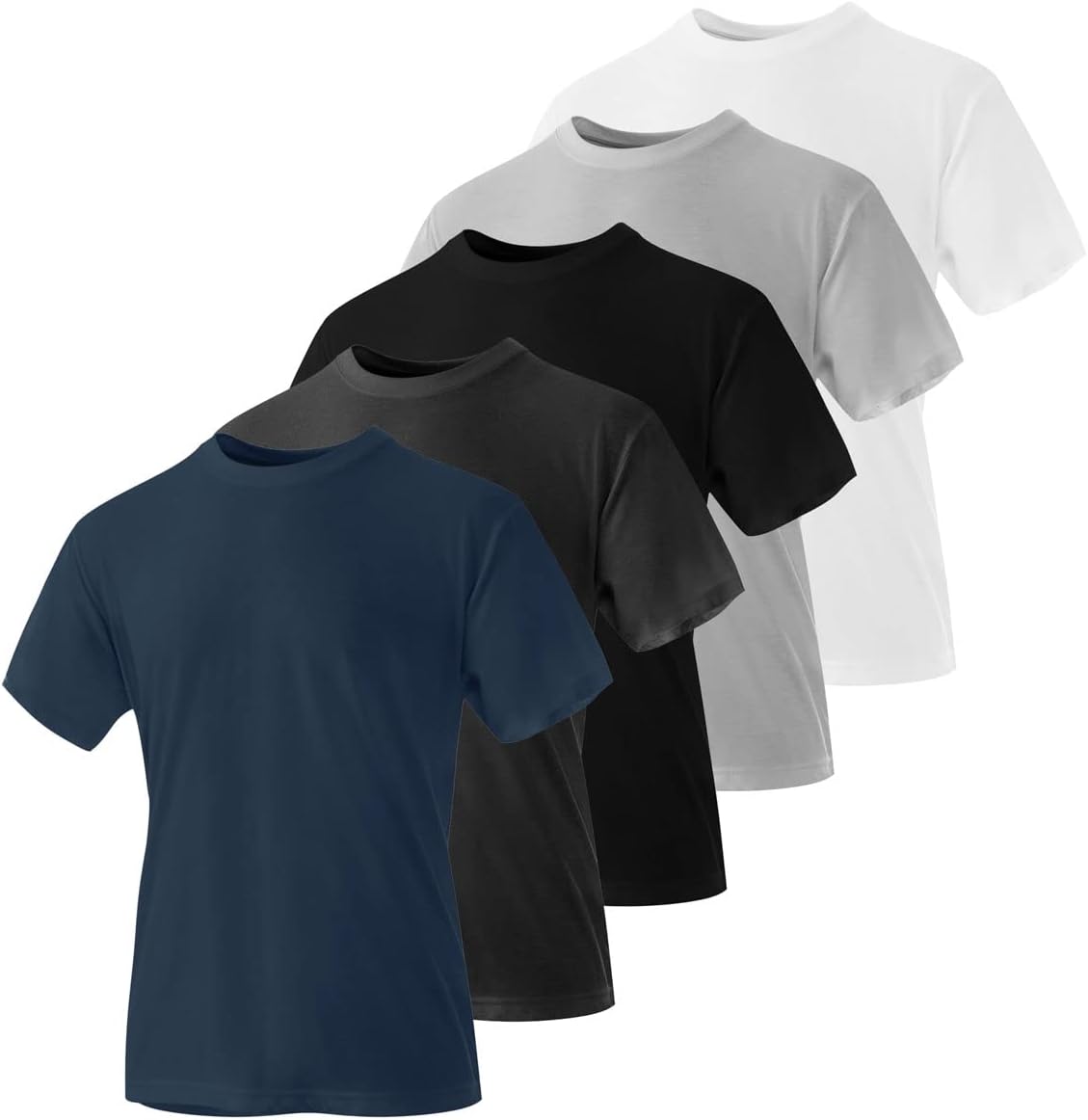 Iron Mountain Men's Crew Neck Assorted Workwear T-Shirts (5 Pack)