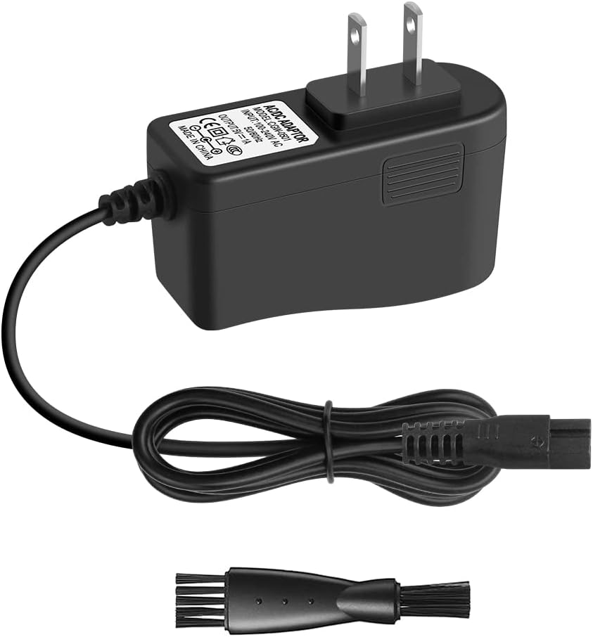 Meridian Trimmer Charger Replacement for Meridian Grooming Electric Shaver Trimmer 5V Charging Cable for Power Cord Adapter 5V 1A Wall Charger AC/DC Power Adapter with Shaver Brush 6.6FT