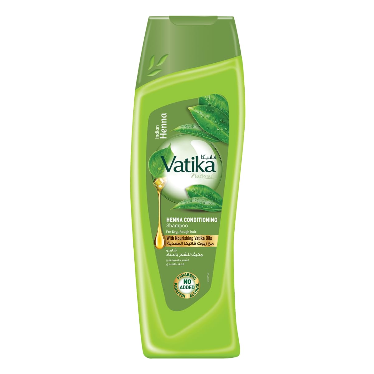 Vatika Naturals Henna Conditioning Shampoo for Hair Strength & Shine - for Dry & Damaged Hair - Nourishing with Henna Extracts - Sulfate-Free, Paraben-Free, Hydrating & Gentle for Daily Use - 400ml