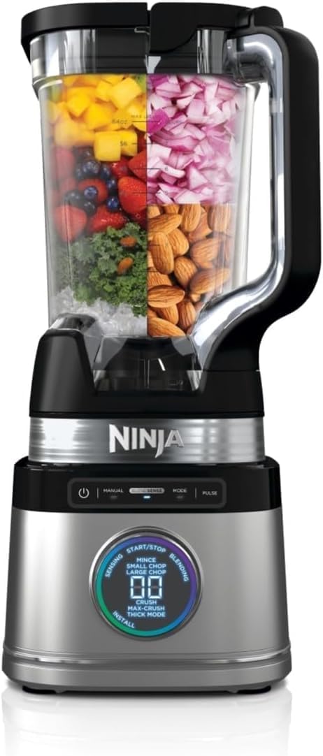 Ninja Detect Power Blender Pro 1200W with 2L Jug, Black, TB201UK | with 2L Jug (1900ml Max Liquid Capacity), Powerful Blender for Blending Smoothies, Chopping Vegetables & Mixing Frozen Drinks