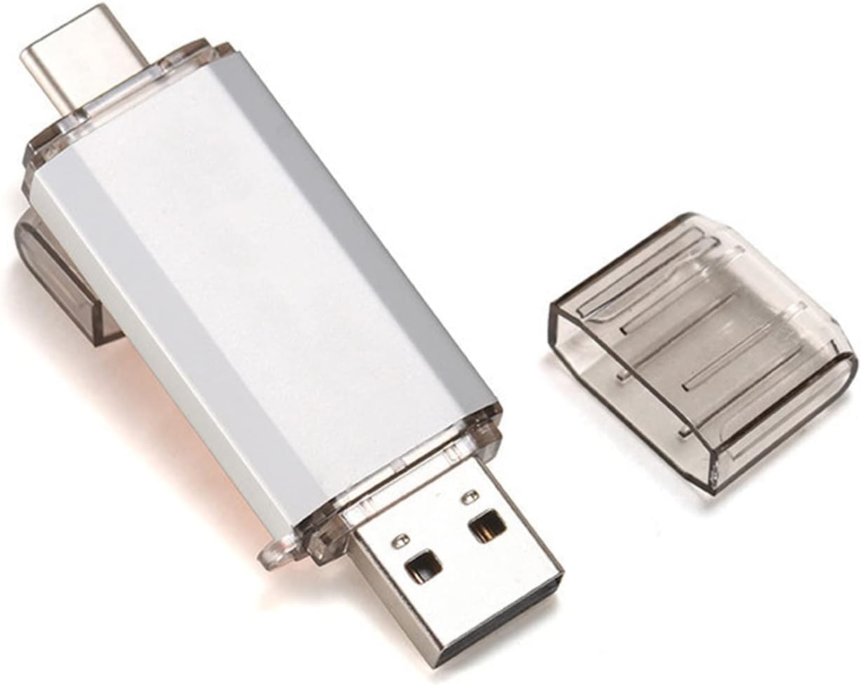 USB Stick 64 GB, Metal USB 3.0 Flash Drive, Waterproof and Dustproof USB Flash Drive 64G Type C Flash Drive, Mini Memory Stick, for PC, Laptop, Computer, Type C Mobile Phone