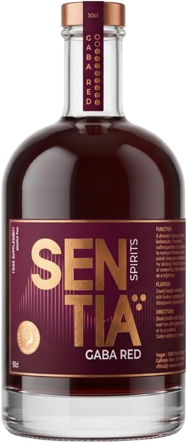 Sentia Spirits Gaba Red, Botanical Alcohol Free Drinks, Natural Plant taste, Berries taste, Vegan, Gluten Free and GM Free, 50cl - Sentia Drink Perfect for Mocktails, mix with tonic or soda