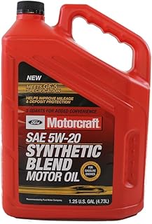 Genuine Ford Accessories (XO-5W20-5QSP) SAE 5W-20 Premium Synthetic Blend Motor Oil - 5 Quart