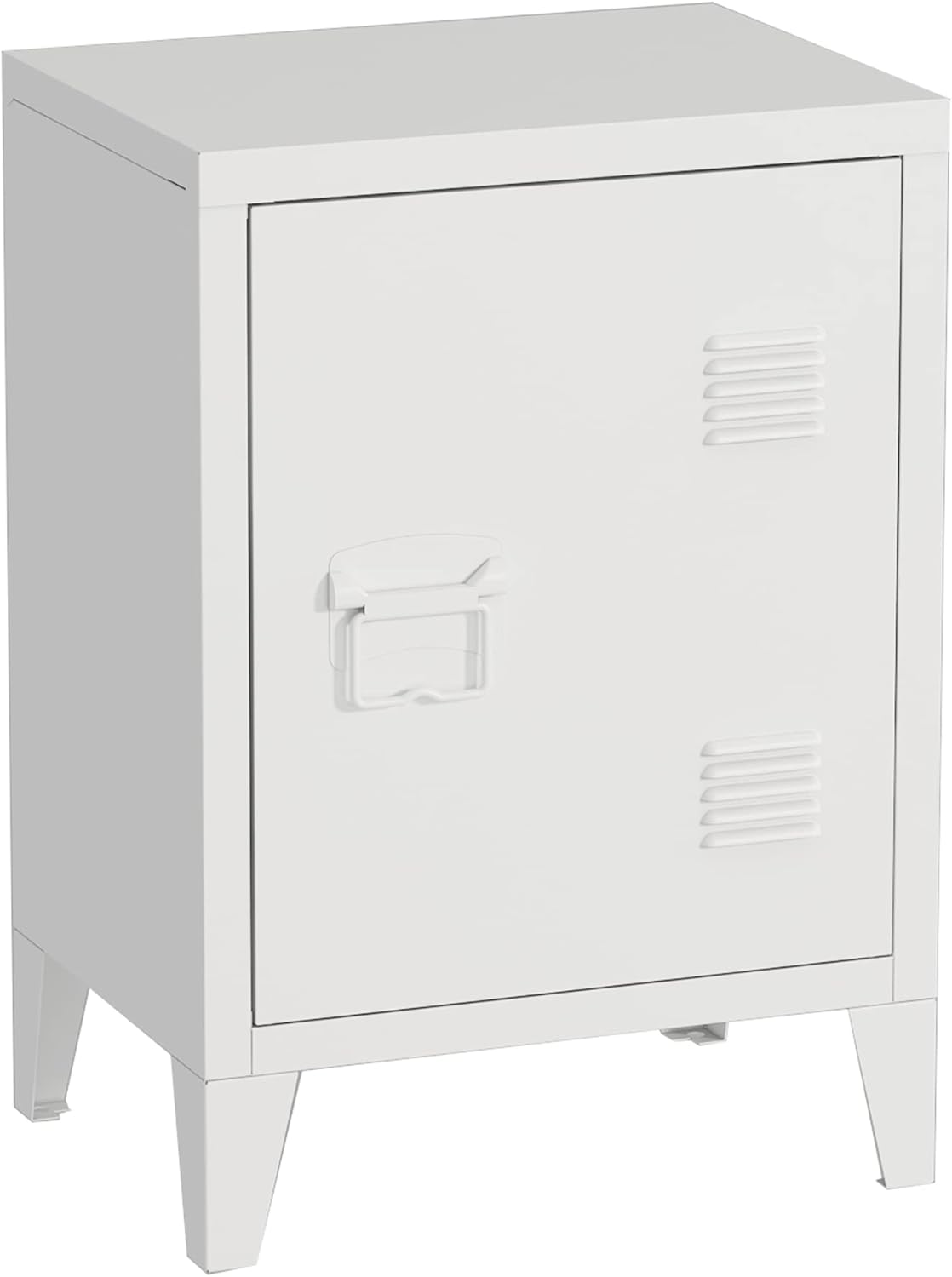 MIOCASA Nightstand Modern End Side Table Steel Bedside Storage Cabinet with Shelf Easy Assembly for Living Room Bedroom