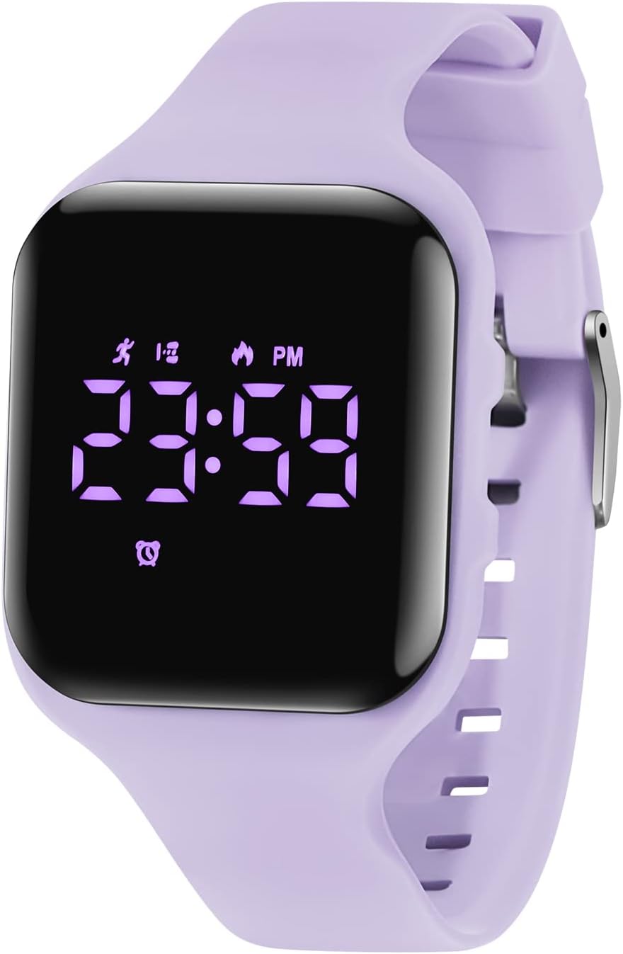 Kids Watches for Girls Boys Digital Sport Watch with Step Counter Pedometer Vibration Alarm Clock, No App Waterproof Fitness Tracker Kids Watch Boys Girls Teens Students Ages 5-16