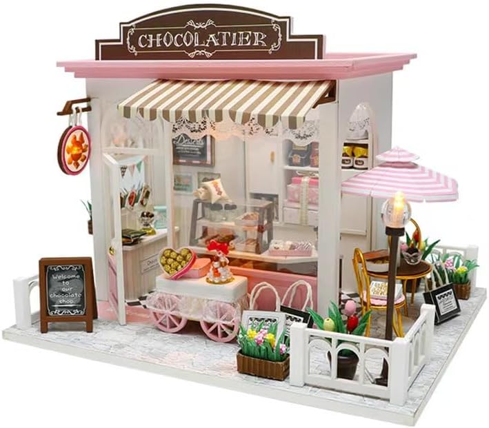 DIY Miniature Dollhouse Kit, Model Building Craft Diorama Kit, Mini House Kit for Beginners, for Birthday, Christmas