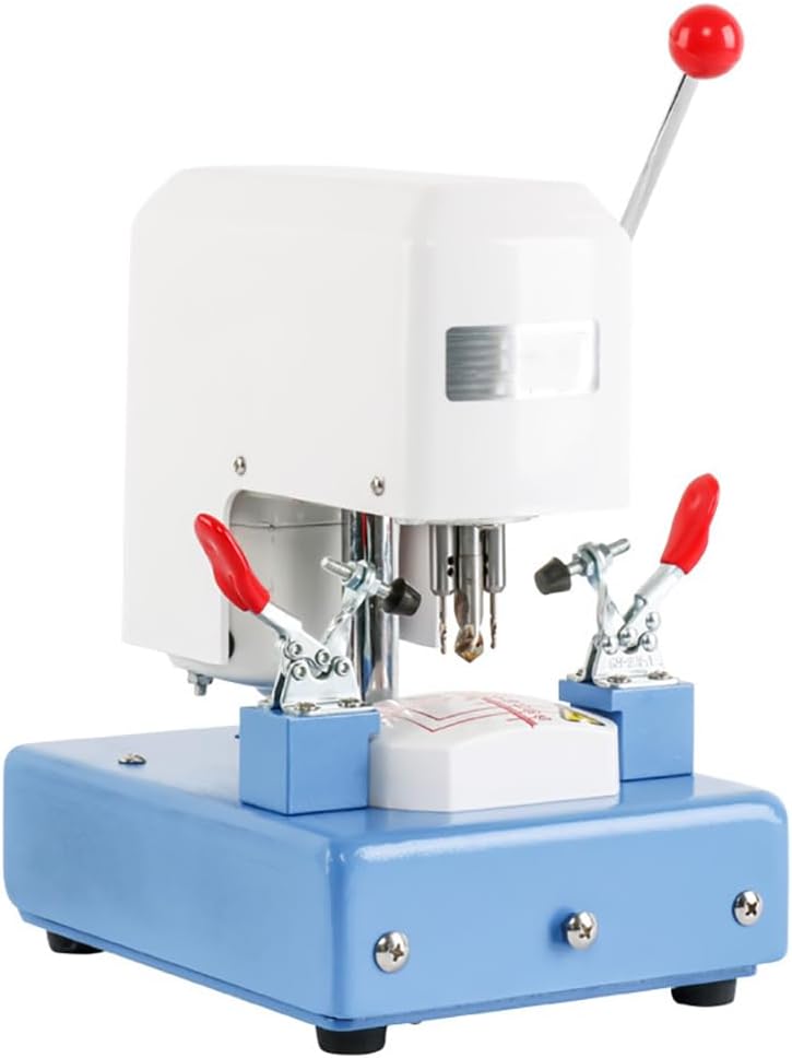 CAULO Lens Template Punching Machine,6000r/min,High Frequency Drill Bit,w/Clear Scale& Removable Base,The Dial Can Move Back&Forth 50mm