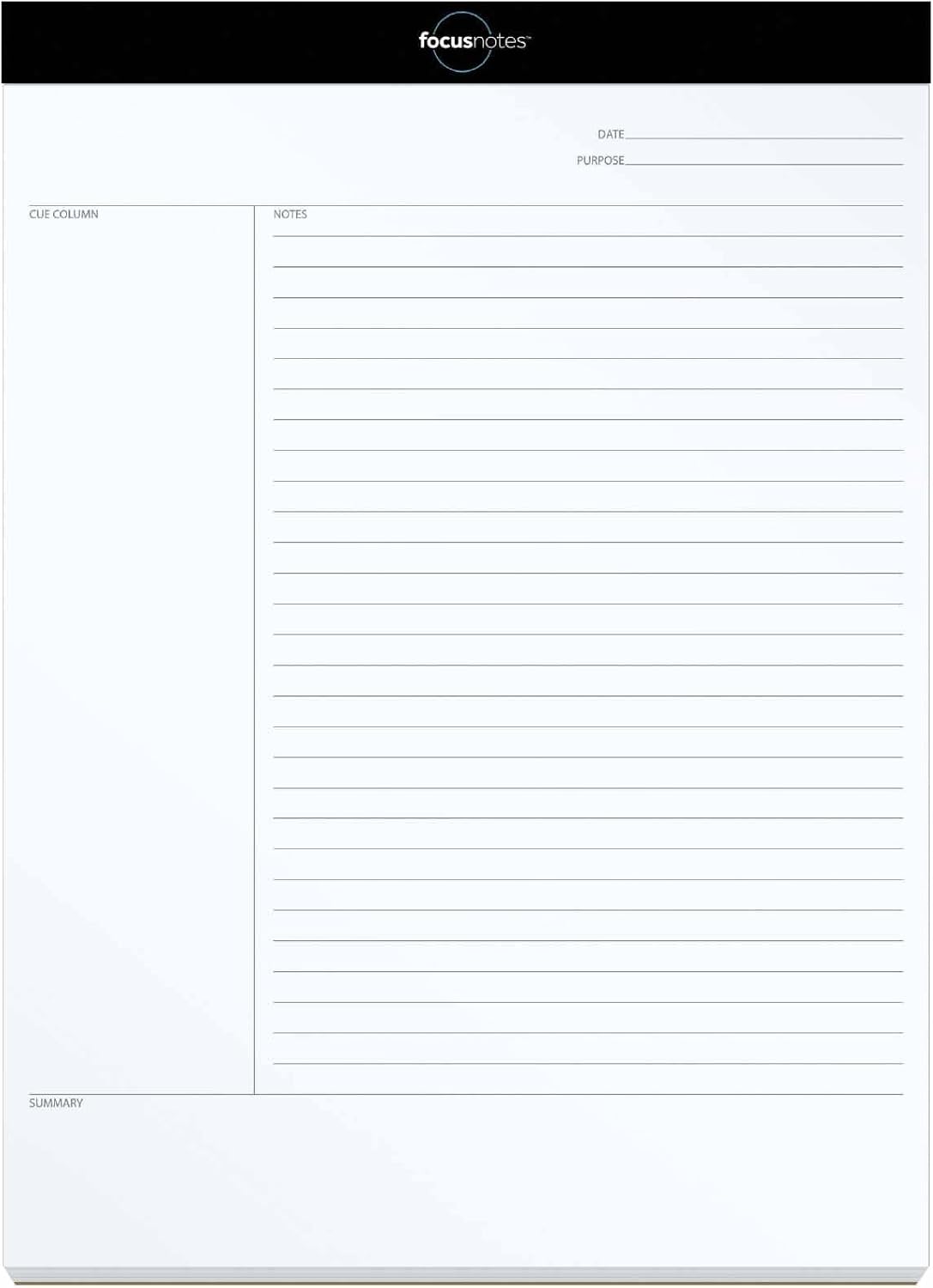 Oxford Tops FocusNotes Writing Pad, 8-1/2" x 11-3/4", 50 Sheets (77103)
