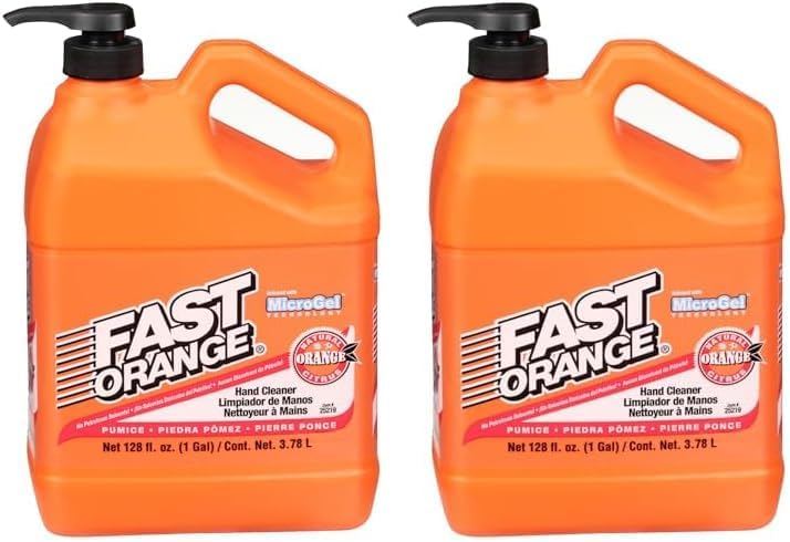 Fast Orange Permatex 25219 Pumice Lotion Hand Cleaner with Pump, 1 Gallon (Pack of 2)