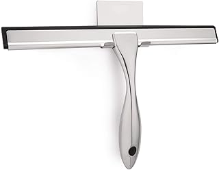 HIWARE All-Purpose Shower Squeegee for Shower Doors, Bathroom, Window and Car Glass - Stainless Steel, 10 Inches