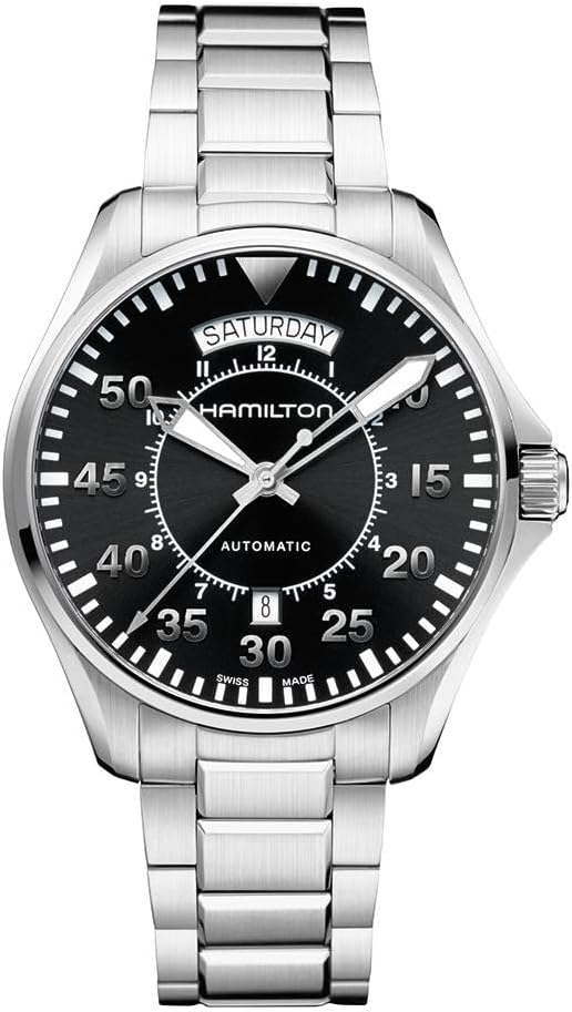 Hamilton Khaki Aviation Automatic Men's Watch, 42mm Stainless Steel Case