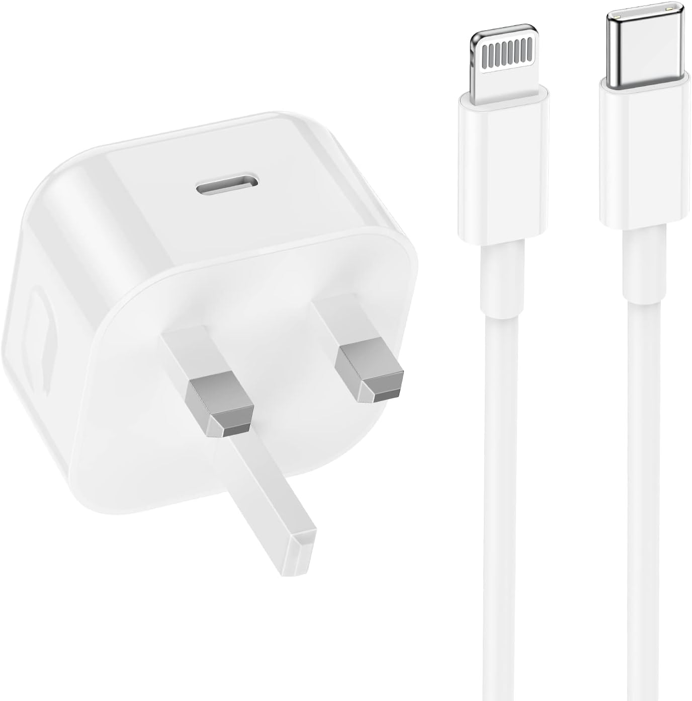 iPhone Fast Charger Cable and Plug, [MFi Certified] Apple 20W USB C Power Adapter and C to Lightning Cable 2m for iPhone 14/13 Pro/13 Pro Max/12/11/XR/XS/iPad Pro/Airpods