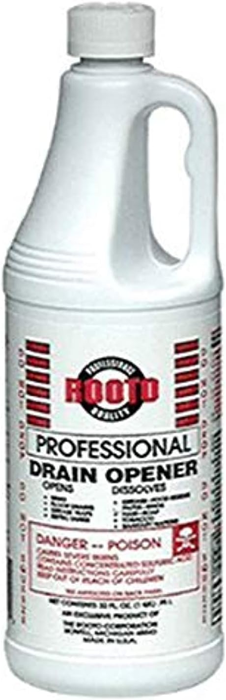 Rooto Professional Drain Opener|Deep Penetration|Opens Drains|Dissolves Grease and Residues from Septic Tanks,Bathrooms,Toilets,Kitchen Pipes|Easy to Use for Homes,Hospitals,Offices,Restaurants,etc.