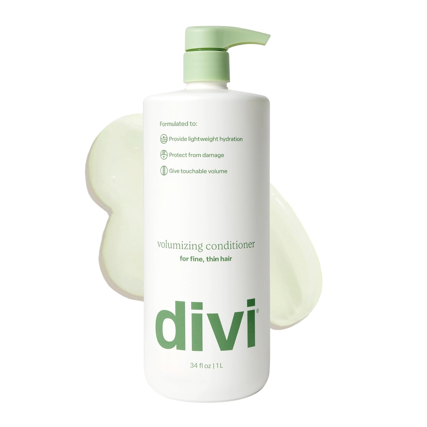 divi Volumizing Conditioner for Fine, Thin Hair with Rice Protein | 34 fl oz