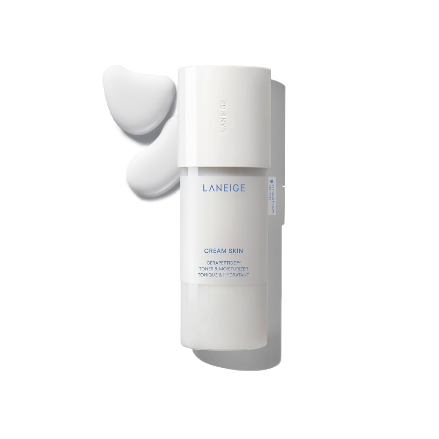 LANEIGE Cream Skin Toner & Moisturizer: Lightweight Refillable Korean Milky Toner with Ceramide & Peptide for Hydration, Firming, & Barrier Support