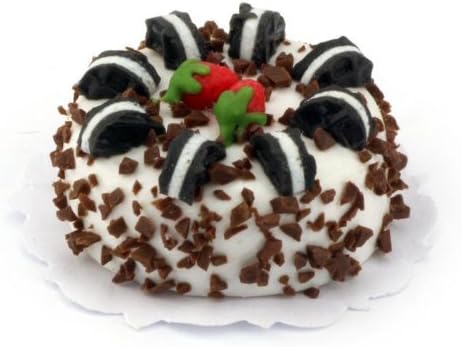 MyTinyWorld Miniature Iced Cake With Oreo Cookies and Chocolate Fl