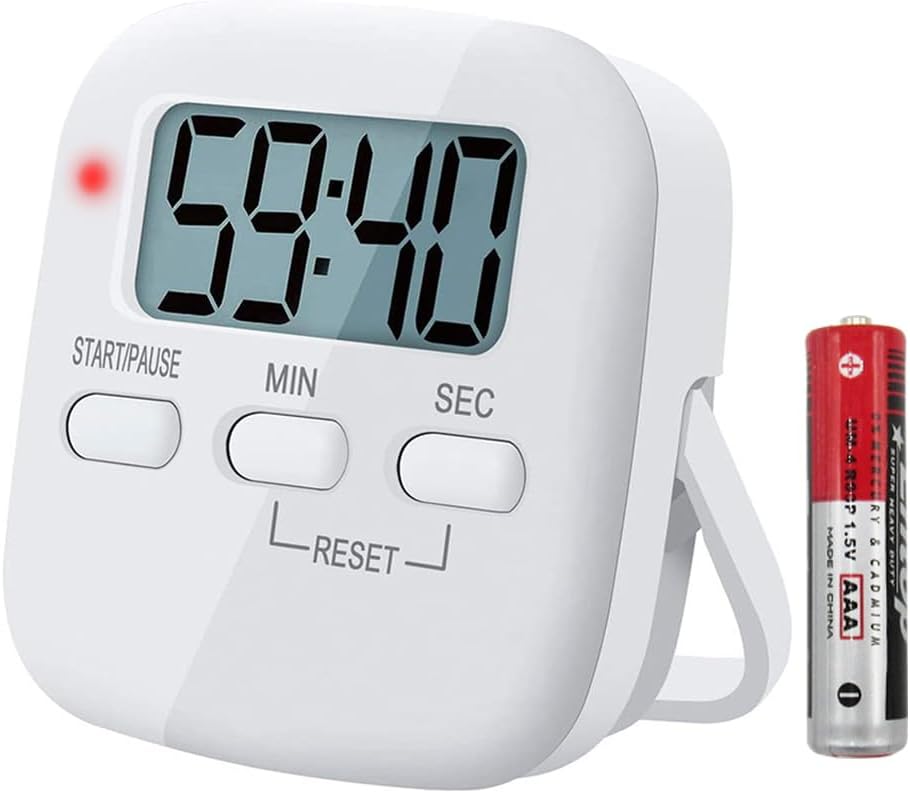 Magnetic Timer for Kids, Kitchen Timers for Cooking Digital Timer Egg Timer for Children Time Timer Countdown Timer Clock, Switchable Stopwatch Timer Loud Alarm Silent Mode with Light Indicator